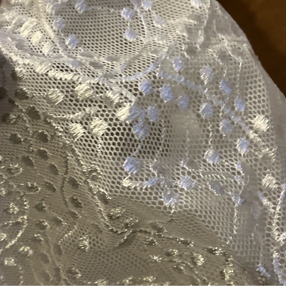 Playtex Bra Sheer Sexy Full Figure 2-Ply Lining Embroidered Style T006 White 42C - Picture 8 of 10